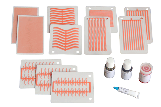 Ti-Light Start-up Kit mit einem Sortiment der verschiedenen Ti-Light Formen, Platten, Retentionen und Isolierungen