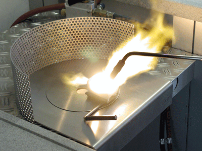 Flame melting with the torch on top of Cast by Ti-Research