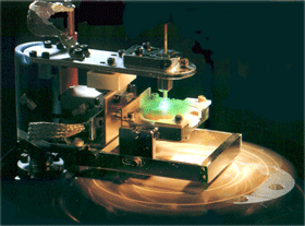 Cast-Ti in action: melting of titanium with an arc while the mold is spinning